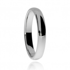 Stříbrný snubní prsten, úzký zaoblený kroužek