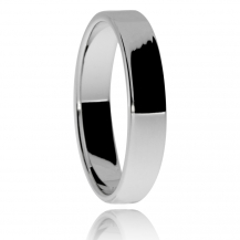 Stříbrný snubní prsten, rovné hrany