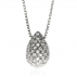 Stříbrný náhrdelník s přírodními diamanty ve tvaru kapky
