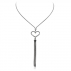 Stříbrný náhrdelník se zirkony (kubická zirkonie) ozdoba ve tvaru srdce 