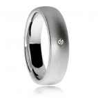 Dámský stříbrný prsten přírodním diamantem - Střed ozdobený kamenem