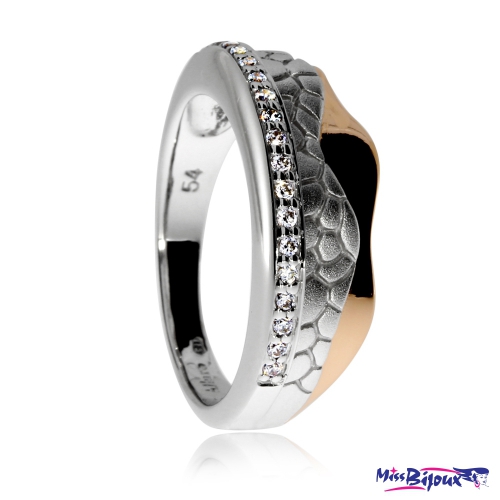 Stříbrný prsten Allure se zirkony (kubickou zirkonii) R2261BRG - Řada kamenů