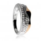 Stříbrný prsten Allure se zirkony (kubickou zirkonii) R2261BRG - Řada kamenů