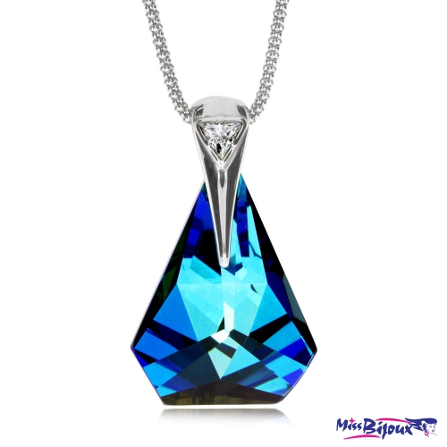 Stříbrný náhrdelník Preciosa Pompe Bermuda Blue 6666 46L - 45cm
