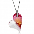 Stříbrný náhrdelník Preciosa Lover´s Love Fuchsia 6693 55L - 45cm