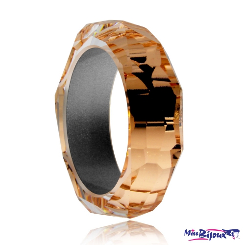 Skleněný prsten Preciosa Créativité Apricot S000 49
