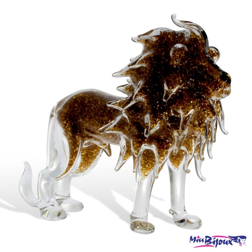 Skleněná figurka Preciosa Lion 1137 61