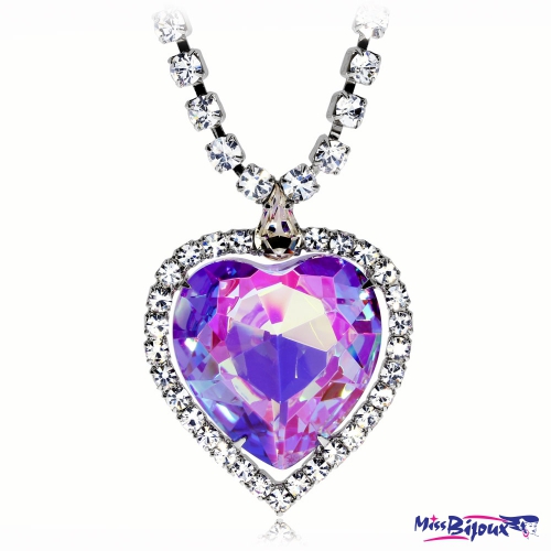 Bižuterní náhrdelník Preciosa Necklace Violet 2025 56L - 41cm