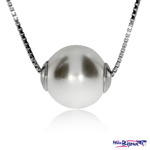 Stříbrný náhrdelník s perličkou