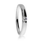 Stříbrný prsten ARETE s diamantem 0,08 ct - zásnubní