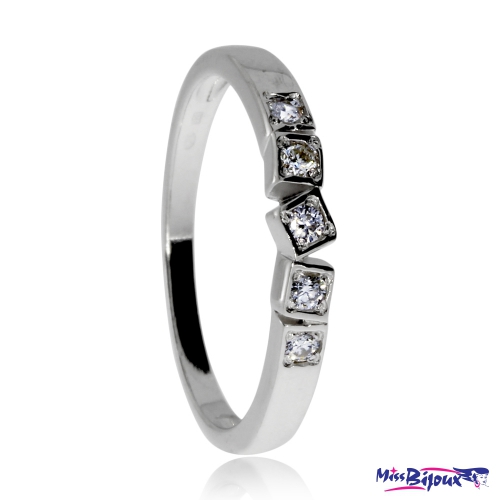 Stříbrný prsten ARETE s diamanty o celkové hmotnosti 0,11 ct 