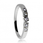 Stříbrný prsten ARETE s diamanty o celkové hmotnosti 0,11 ct 