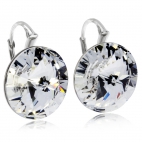 Stříbrné náušnice Swarovski Elements Crystal 18mm