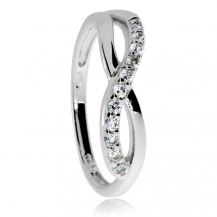 Stříbrný prsten se zirkony (cubic zirconia) - Infinity