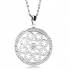 Ocelový náhrdelník Preciosa Rosette II Crystal 7239 00 - 75cm