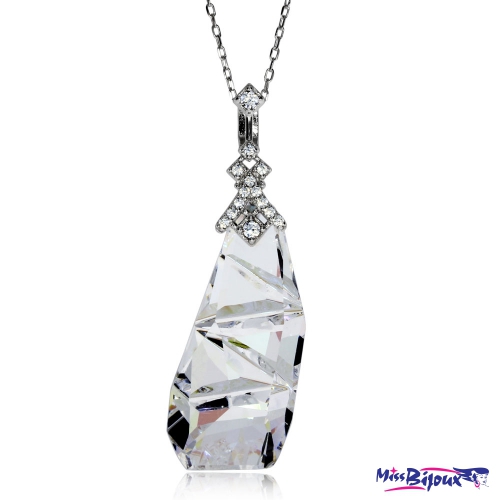 Stříbrný náhrdelník Preciosa Crystal Way Crystal AB 6020 42L - 45cm