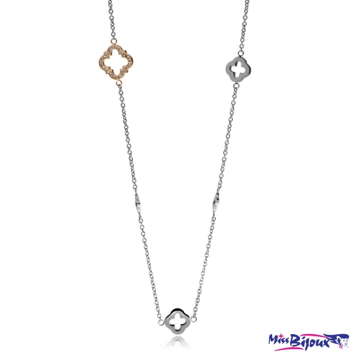 Ocelový náhrdelník Preciosa Grandeur Crystal 7242P00 - 75cm