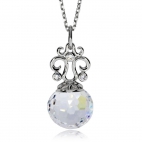 Stříbrný náhrdelník Preciosa Romantic Gem Crystal AB 6013 42L - 45cm