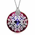 Stříbrný náhrdelník Preciosa Crystal Rose I Vitrail Medium 6008 41L- 45cm