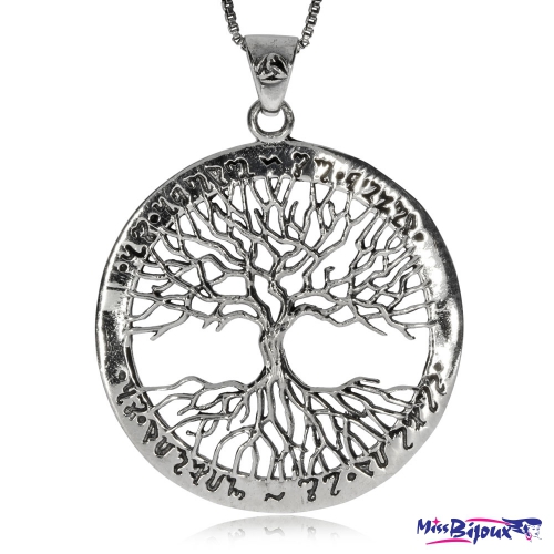 Stříbrný přívěsek - Strom života s viditelnými kořeny