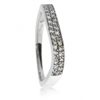 Stříbrný prsten s diamanty SI2/G průměr 1,15 mm 36 ks