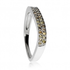 Stříbrný prsten s diamanty barvy champagne SI1, 028 ct ARETE