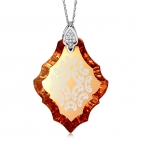 Stříbrný náhrdelník Preciosa Magic Flower Apricot 6036 49L - 45cm