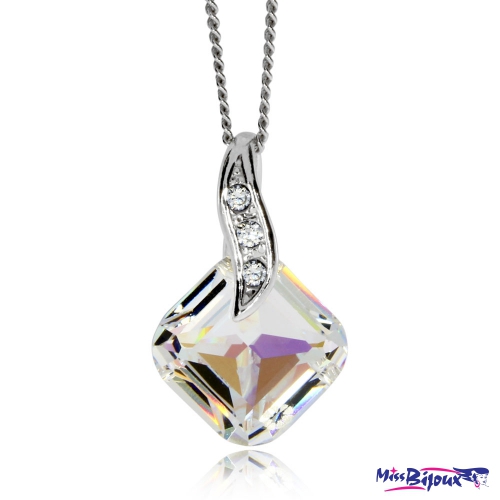 Stříbrný náhrdelník Preciosa Feminine Charm Crystal AB 6688 42L - 45cm