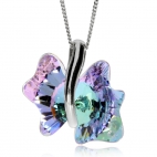 Stříbrný náhrdelník Preciosa Magic Butterfly Vitrail Light 6730 43L - 45cm