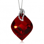 Stříbrný náhrdelník Preciosa Colourful Leaf Siam 6826 63L - 45cm