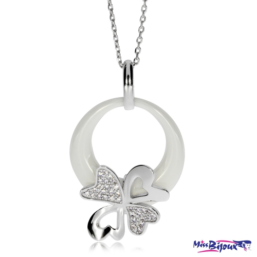 Stříbrný náhrdelník Preciosa Vogue White 5145 00L - 45cm