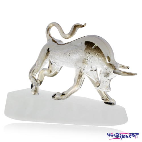 Křišťálová figurka Preciosa Zuřící býk 1182 40