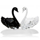 Křišťálová figurka Preciosa Černá a bílá labuť 0583 50