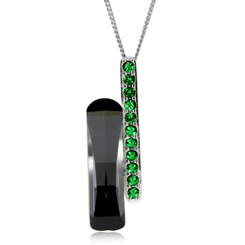Stříbrný náhrdelník Preciosa Crystal Path Chrome 6022 40L - 45cm
