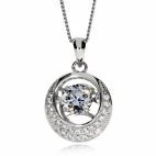 Stříbrný náhrdelník Preciosa Shimmer White 5184 00L - 45cm
