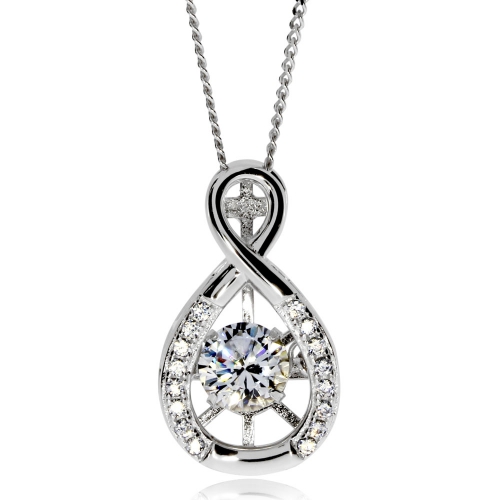 Stříbrný náhrdelník Preciosa Precision White 5186 00L - 45cm