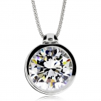 Stříbrný náhrdelník Preciosa Brilliant Star Crystal 5195 00L - 45cm
