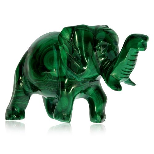 Malachitový slon - malá figurka