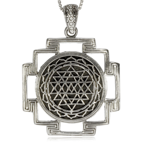 Stříbrný přívěsek - Mandala (Sri Yantra\n