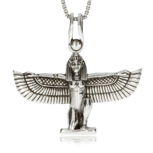 Stříbrný přívěsek - egyptská bohyně Eset (Ísis