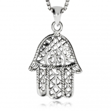 Stříbrný přívěsek - Hamsa, ochranný amulet