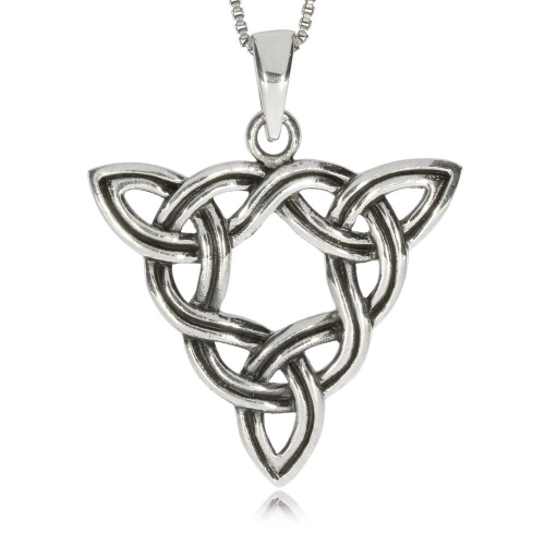 Stříbrný přívěsek - Amulet keltský trojúhelník