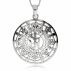Stříbrný přívěsek - Symbol Óm v kruhu