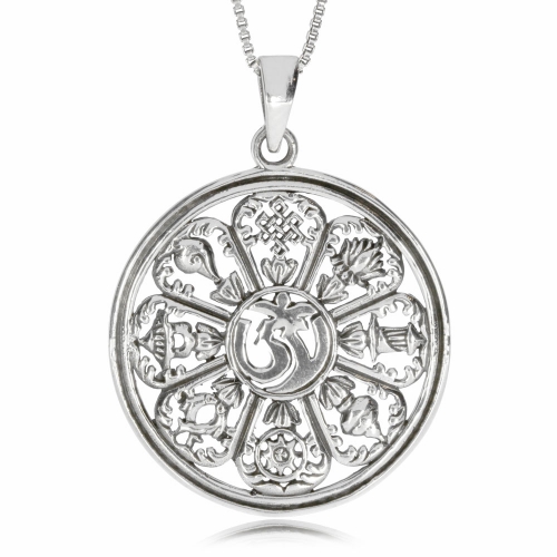 Stříbrný přívěsek - Amulet s indickým motivem