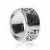Stříbrný prsten - Širší vzor se smyčkami