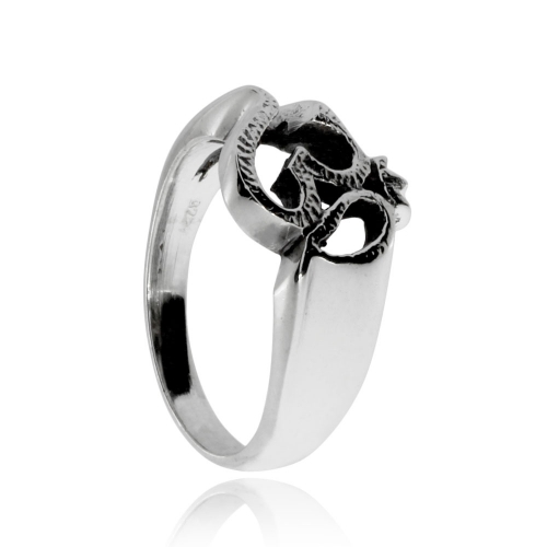 Stříbrný prsten - Znak Óm 