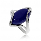 Stříbrný prsten s lapisem lazuli